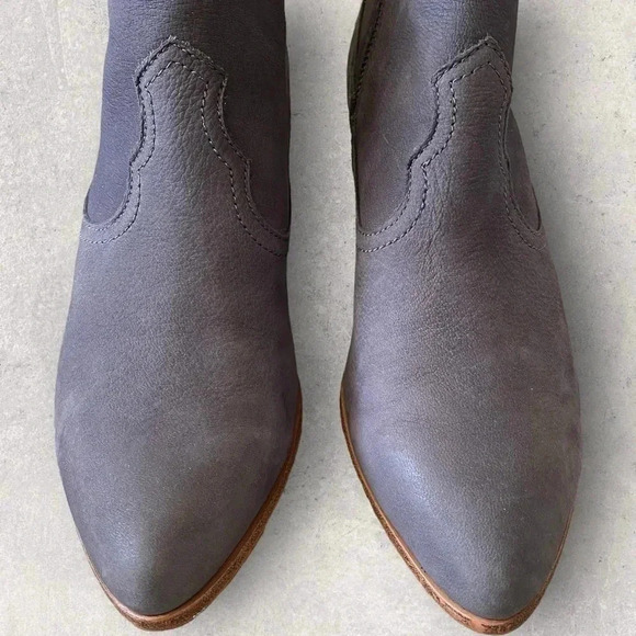 Frye Womens Reina Jea Western Ankle Boots Nubuck Leather Gray Zip Up Size 9.5 - Picture 5 of 13